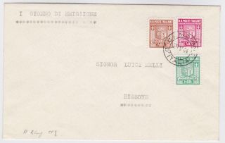Italy Local Issues Campione 1944 3v First Printing On First Day Cover / N3711