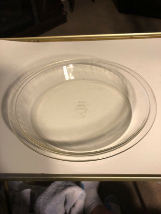 Vintage Pyrex 208 8 " Glass Pie Dish With Flat Rim