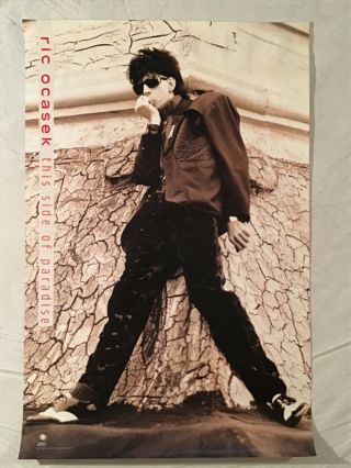 Ric Ocasek 1986 Promo Poster This Side Of Paradise Geffen Records Cars