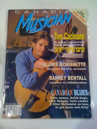 Canadian Musician October 1995 Tom Cochrane Alanis Morissette