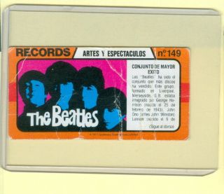 Trading Card Spanish The Beatles 1977