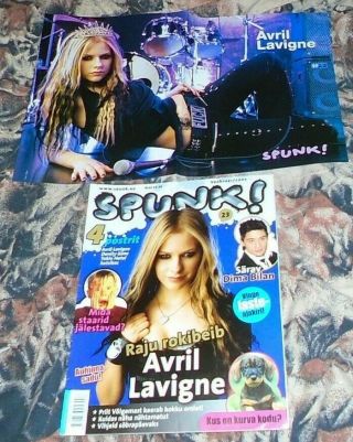 Estonian Spunk 2/2007 Avril Lavigne Cover,  Inside,  Poster