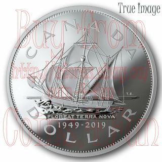 1949 - 2019 70th Anniversary Of Newfoundland Joining Canada $1 Pure Silver Coin