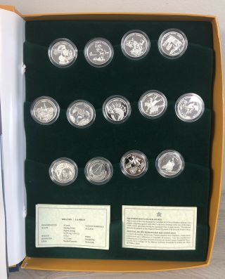 Festivals Of Canada 50 Cent Proof Set 13 Sterling Silver Coins