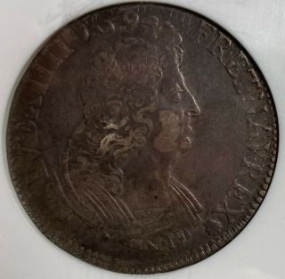 French Colonies France Louis Xiv Ecu 1701a - Ngc Vf 35