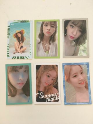 Twice 2nd Special Album Summer Nights Photocards: Sana,  Jeongyeon,  Mina,  Dahyun