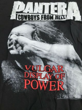 Pantera Cowboys From Hell T - Shirt Size L