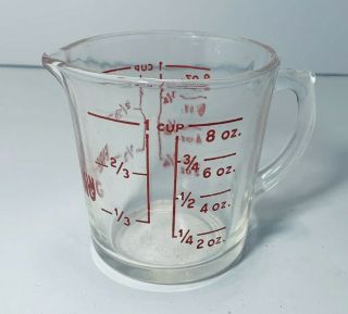 Vintage Fire - King1 - Cup Glass Measuring Cup (red Letters)