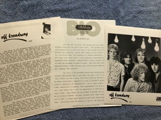 Off Broadway Usa Press Kit Releases 1979 1980 And Photo Chicago Power Pop Poster