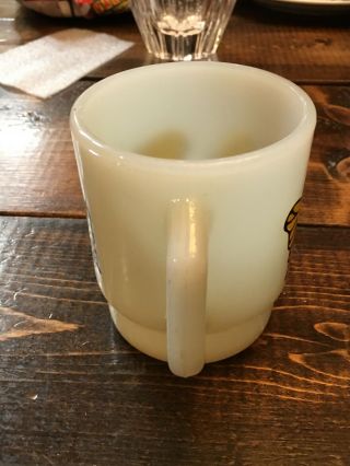 Fire - King Anchor Hocking Butterfly Milk Glass Coffee Mug Vintage C Handle 3