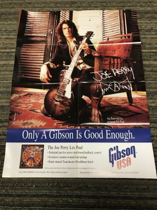 Nos Gibson Guitars Les Paul Poster/brochure,  1998 Joe Perry Model.  18x24