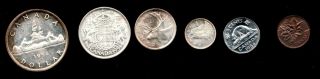 Canada 1954 Proof Like Coin Set Uncirculated Silver Content See Notes $42 Melt