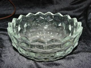 Vintage Fostoria American Clear Glass 5 1/2 " Soup Cereal Salad Bowl