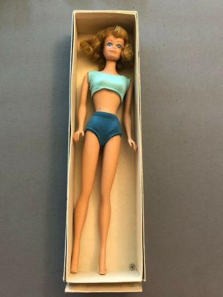1963 Blonde Midge Doll With Swimsuit & Box Vintage Barbie Best Friend