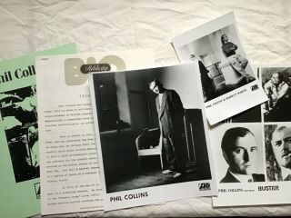 Phil Collins 1981 And 1989 Press Kit Releases Plus Three Photos Genesis Poster