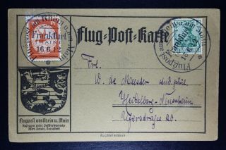 Deutsches Reich Flugpost Am Rhein - Karte Mit Nr.  1,  1912