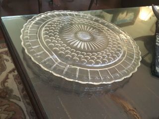 Stunning Glass 3 Footed Cake Plate 11” - Cool