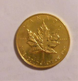 Canada 1 Oz Gold Maple Leaf,  1985 (1st Queen Portrait),  $50 Denomination