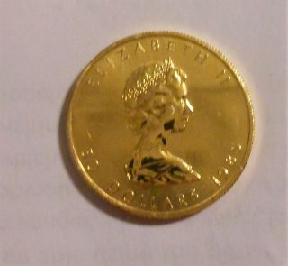 Canada 1 oz gold maple leaf,  1985 (1st Queen Portrait),  $50 denomination 2
