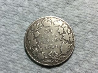 1905 Canada Silver 50 Cents