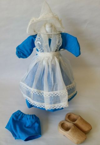 Vintage 1950s Vogue Ginny Doll Play Time Dutch Dress Outfit Minty - 7 Pc Set
