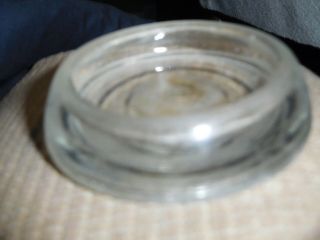 Set Of 2 Vintage Large Clear Glass Furniture 3 " Coasters