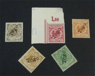 Nystamps German Togo Stamp 1//5 Og H $60