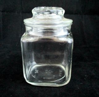 Vintage Anchor Hocking Small Apothecary Jar 3 - 1/2 " Tall