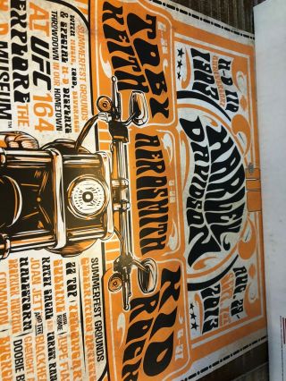 2013 Harley Davidson Aerosmith Toby Keith Kid Rock Concert Poster 11x17 2
