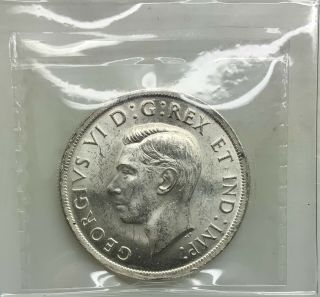 Canada 1938 Silver Dollar ICCS MS 63 Lustrous White Beauty XDG942 2
