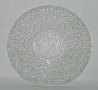 LE Smith Glass Co.  CRACKLE Crystal Round Salad Plate 