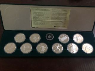 1987 Canada $20 1988 Calgary Olympics Silver Proof Coins