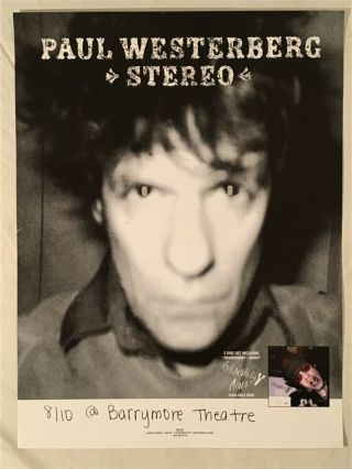 Paul Westerberg 2002 Promo Poster Stereo Replacements