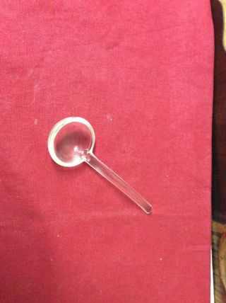 Vintage Glass Ladle For Condiments Or Nuts Or Whatever 4&3/4”