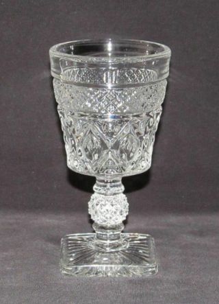 Imperial Glass Co.  Cape Cod No.  1602 Crystal Fancy Cut Stem Small Wine Goblet