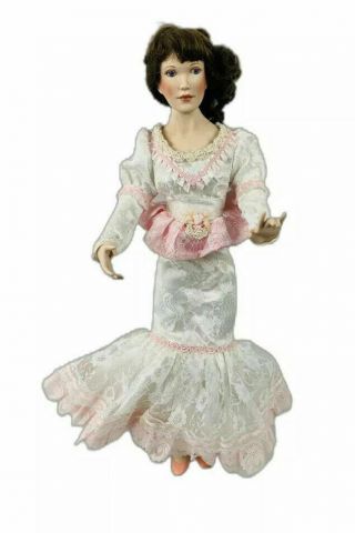 Patricia Rose Porcelain Doll Victorian Bride Wedding 1998 18” Tall