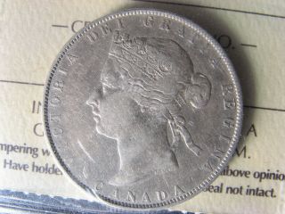 50 Cents 1881h Canada Iccs Vf - 20 Queen Victoria Silver Coin C ¢ Half Dollar