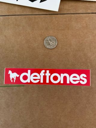 Set Of 2 Vintage Deftones Rare Collectible Stickers From The 90 