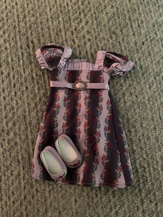 American Girl Caroline Holiday Gown & Purple Shoes
