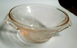 Vintage Pink Depression Glass Florentine Poppy - Open Sugar Bowl - Hazel Atlas