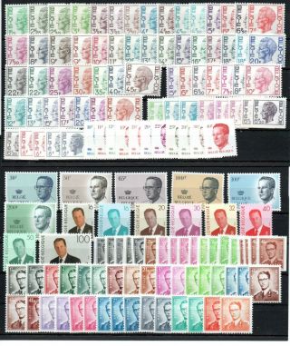 Belgium,  King Baudoin,  Only Definitives,  Large Lot,  All Mnh