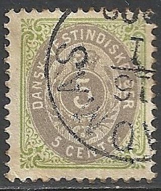 Danish West Indies 1873 Yv 7c P.  12 1/2 Canc Vf