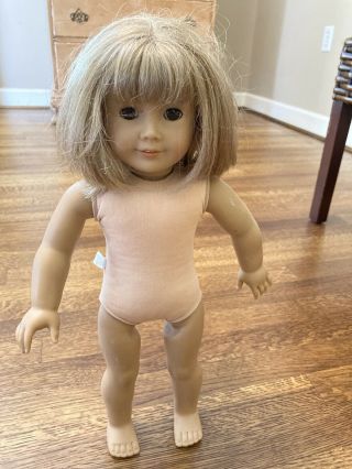 American Girl Doll Blond Hair Bangs Brown Eyes