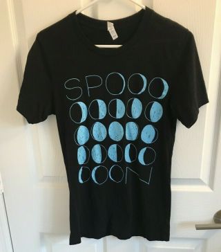 Spoon Moon Music Tour Band T - Shirt,  Top,  Black Blue,  Official,  Small