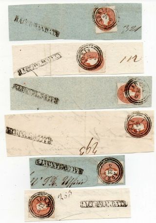 1862 Italy Lombardy - Venetia Covers Fragments Stamps Lot,  Cv $850.  00