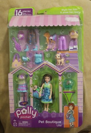 2005 Polly Pocket Pet Boutique Lila In Package