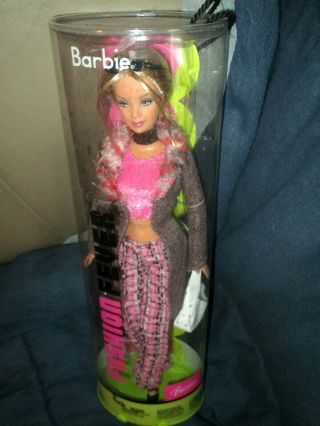 2004 Mattel Fashion Fever Blonde Barbie Doll Hard To Find Outfit In Tube