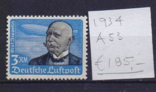 Germany 1934.  Air Mail Stamp.  Yt A53.  €185.  00