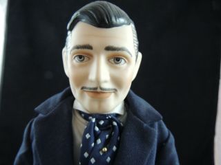 Franklin Heirloom Porcelain Doll Gone With The Wind Clark Gable As Rhett Butler