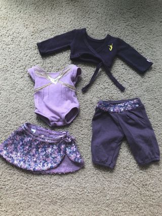 American Girl Doll Isabelle’s 4 - Piece Purple Dance Outfit